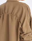 Back view of the Ailani Jacket, detailing the elegant, gathered back panel.