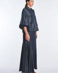 Ainhoa Denim Tencel Lightweight Jacket | Navy