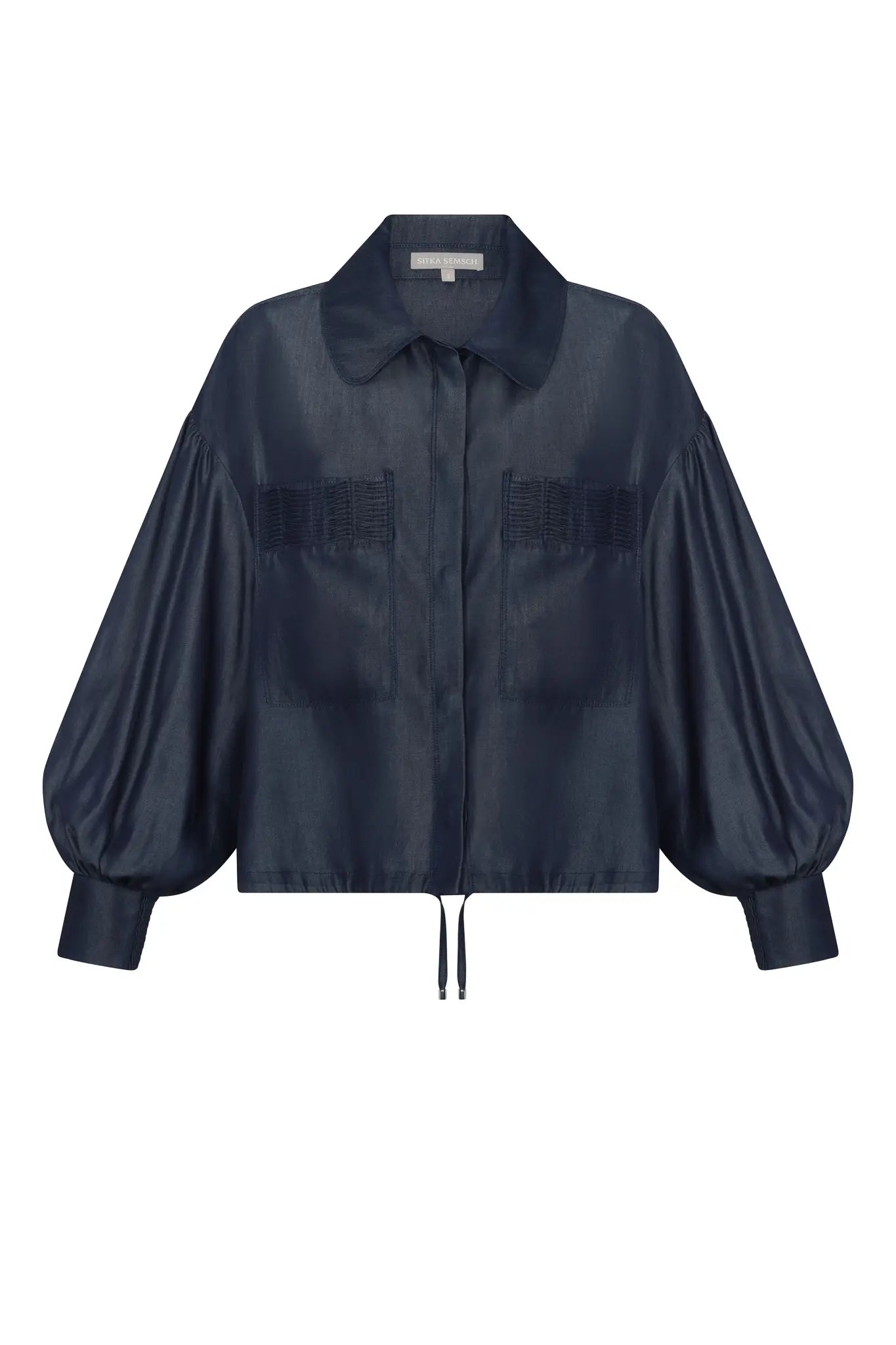 Ainhoa Denim Tencel Lightweight Jacket | Navy