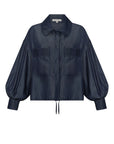 Ainhoa Denim Tencel Lightweight Jacket | Navy