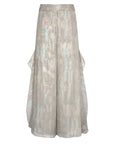 Anabeli Sheer-Panel Print Pant - Sand