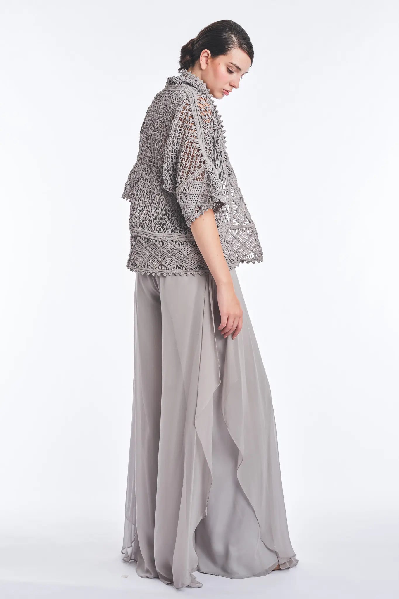 Anastacia Macramé Jacket | Grey