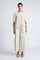 Artemisa Top in Prestine – 100% cotton top with round neckline, wrap tie at the waist, and ¾ sleeves.
