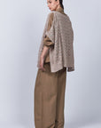 Baylee Poncho in Rose Melange with a chic knit design