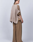 Baylee Poncho in Rose Melange with a chic knit design