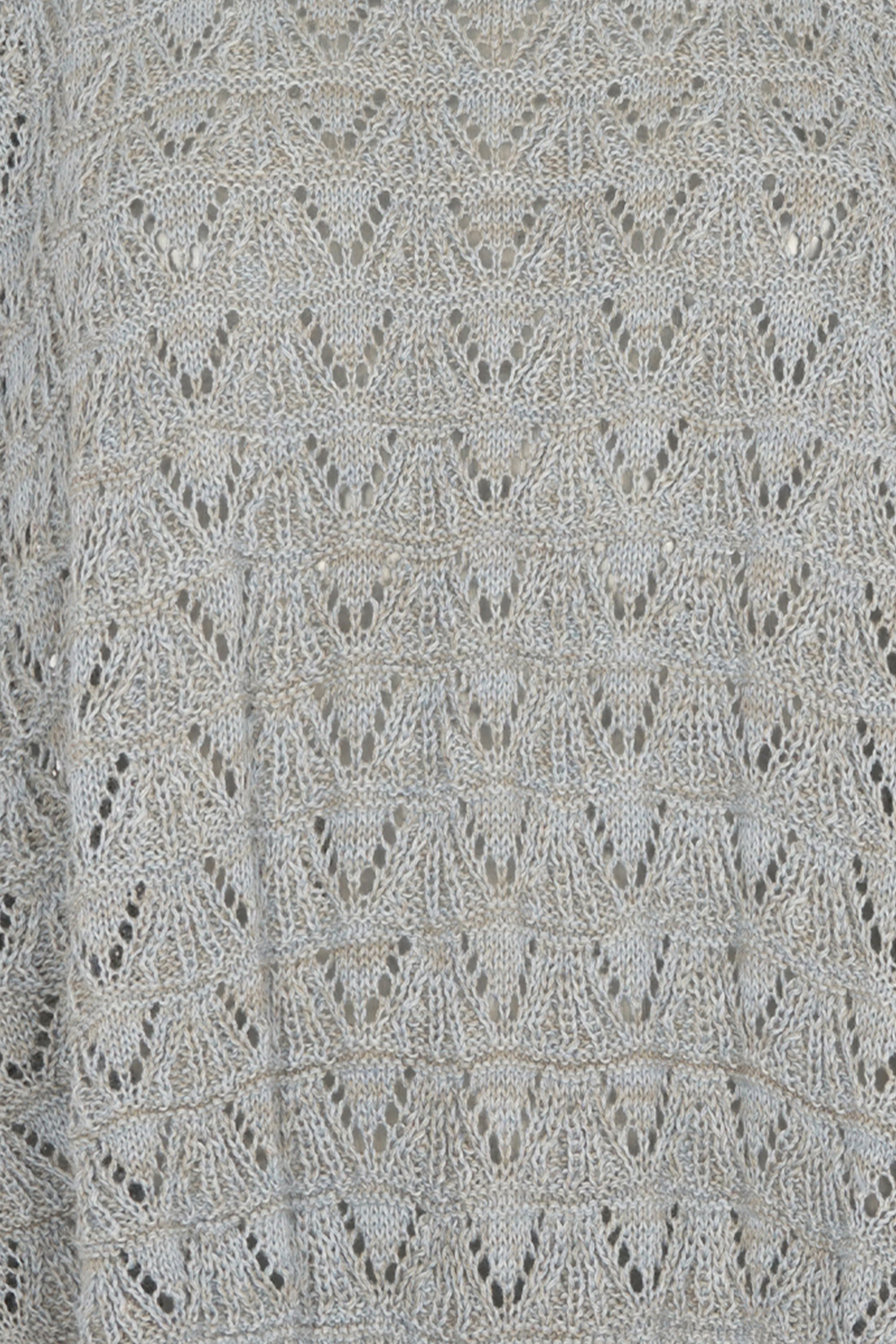 Baylee Poncho in Silver Melange with versatile knit detailing