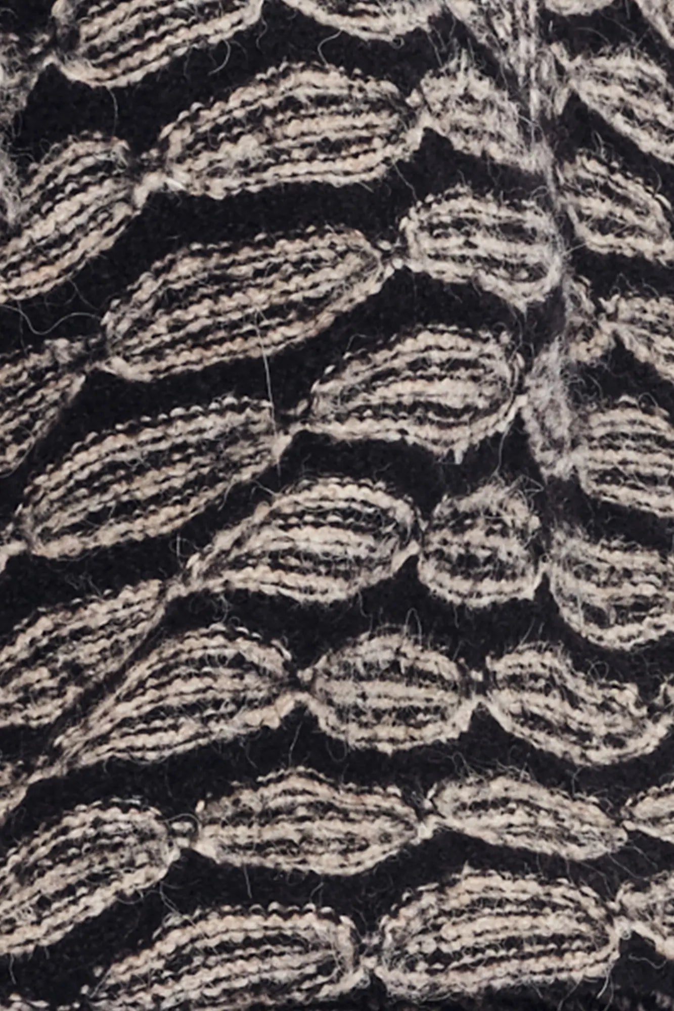 Beca Crochet Sleeve Alpaca Vest | Black Melange