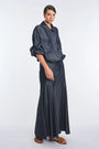 Berna Denim Tencel Midi Skirt | Navy