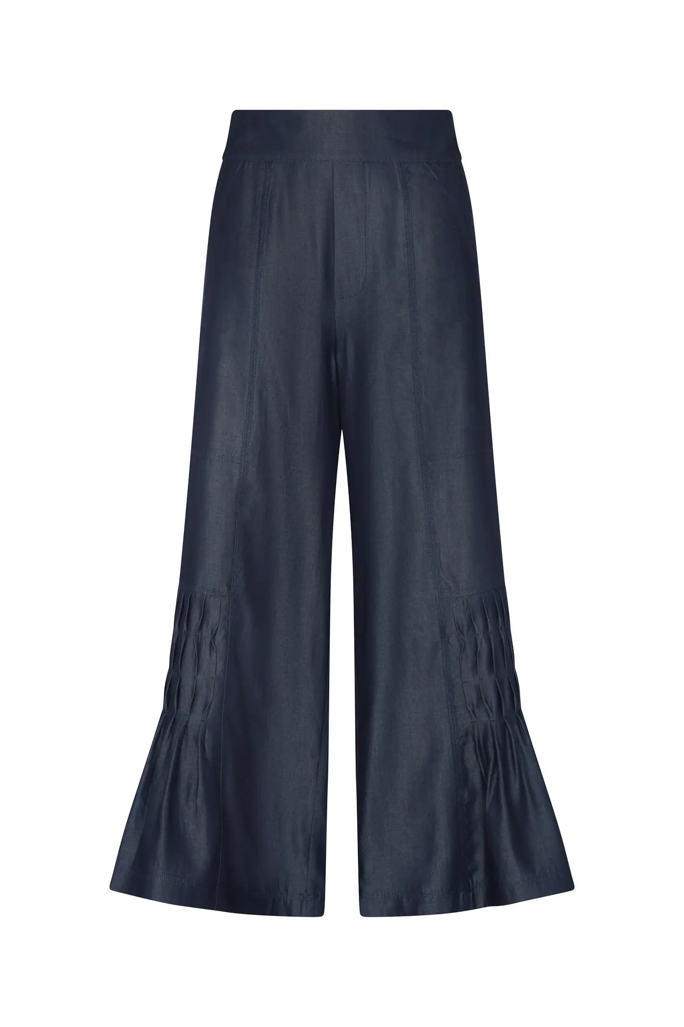Berna Denim Tencel Wide-Leg Pant | Navy