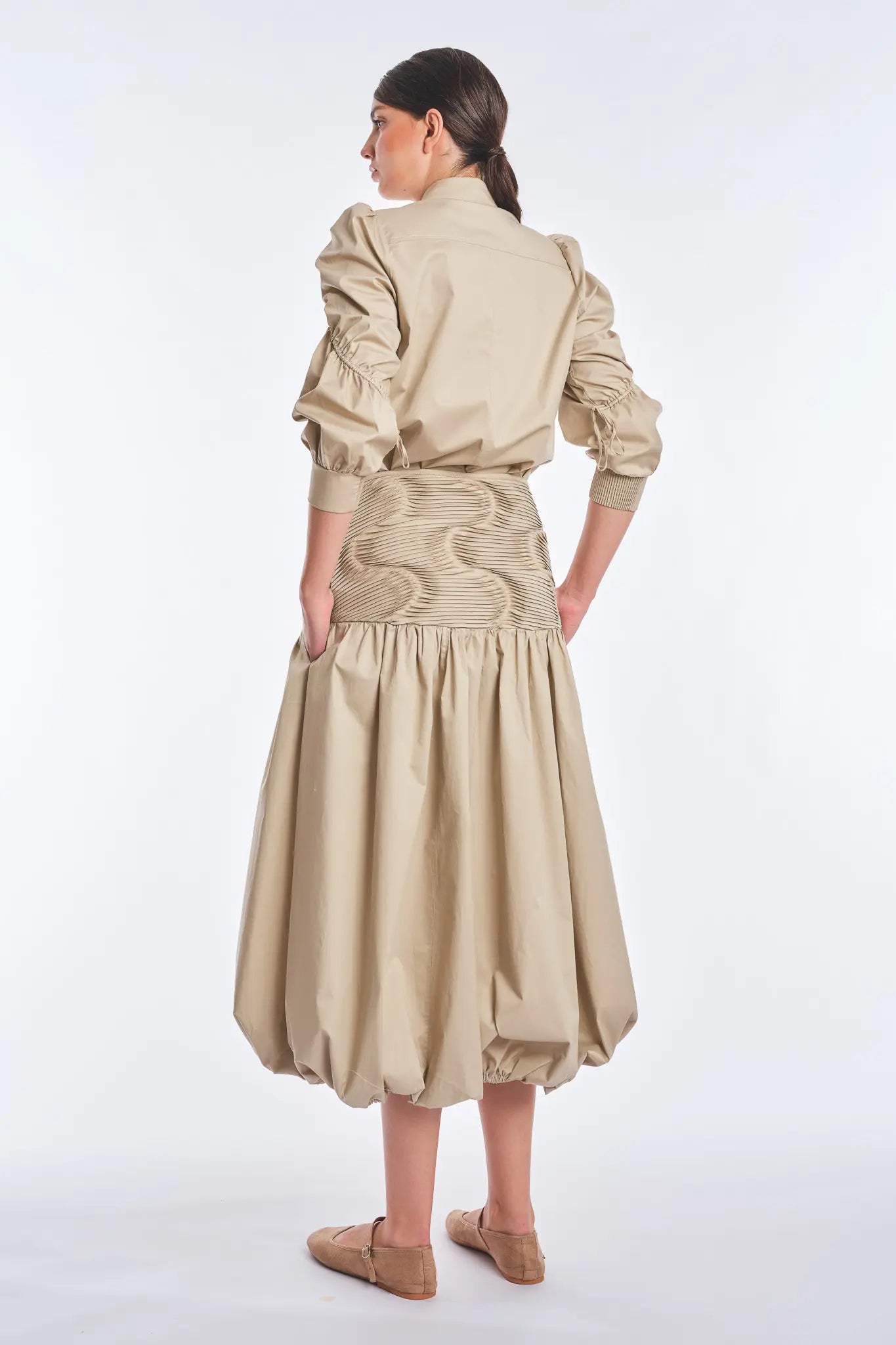 Bimba Cotton Balloon Midi Skirt | Pristine