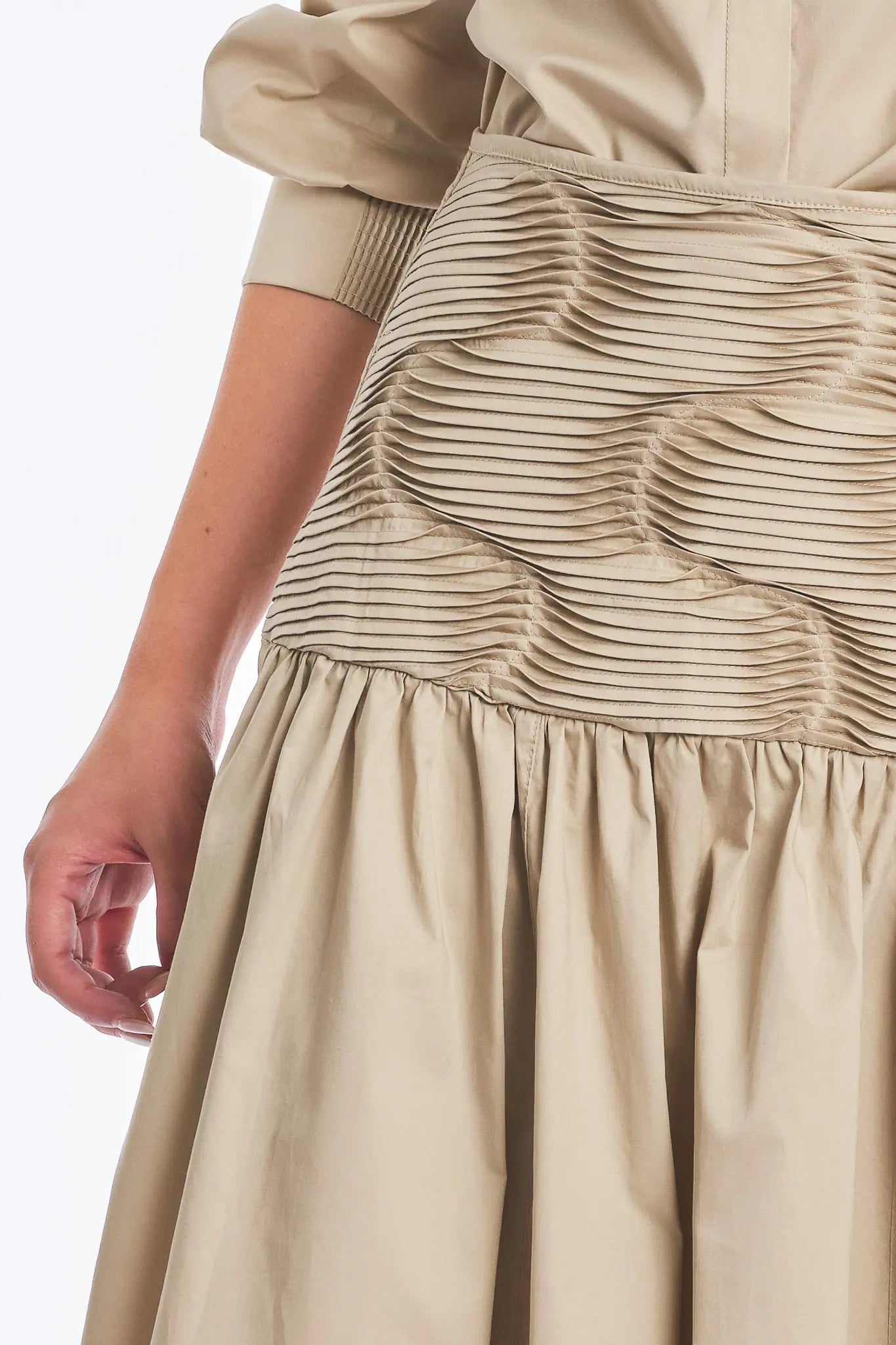Bimba Cotton Balloon Midi Skirt | Pristine