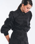 Bimba Cotton Puff Sleeve Blouse | Black