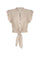 Chaya silk blouse in sand with sleeveless design and tie waist