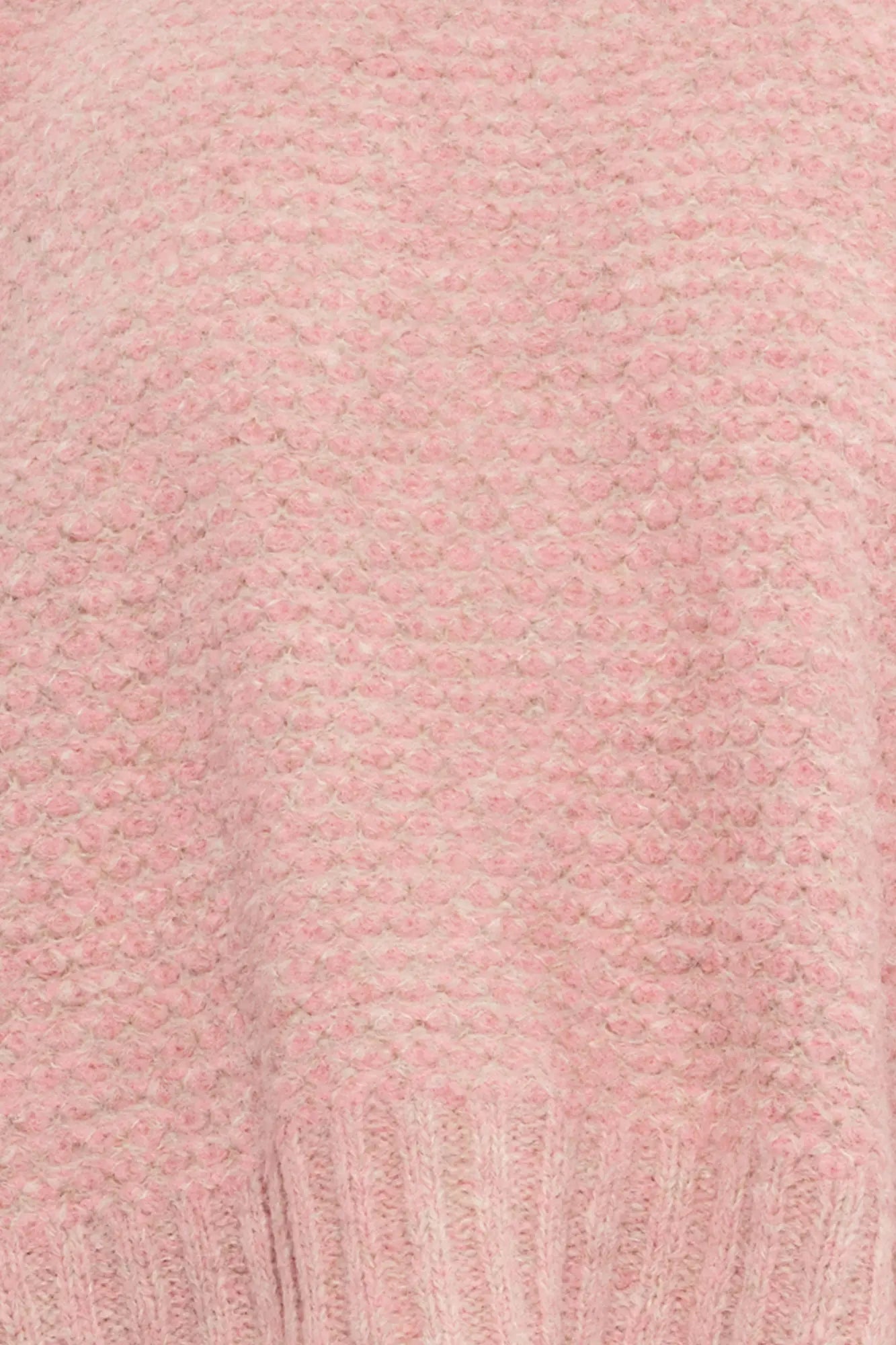 Chelsea Openwork Alpaca Poncho | Rose Melange