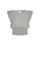 Cordova silk top in silver with round neckline and elasticated waist