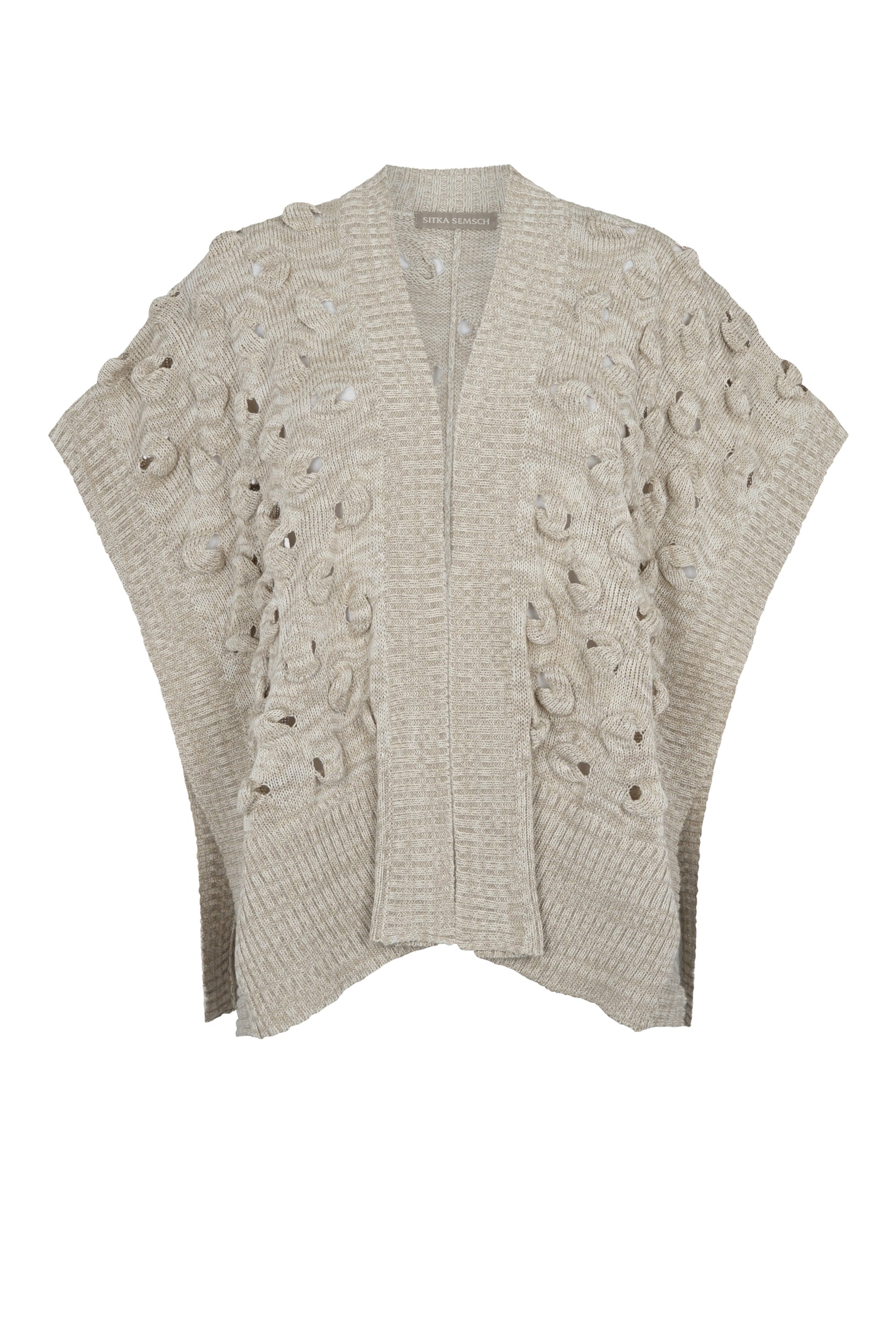 Dahlya Poncho | Beige Melange