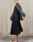 Dahlya Poncho | Black Melange