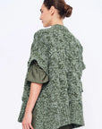 Dayana Alpaca Fringe Poncho | Olive Melange