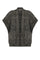 Elaine Poncho in Black Melange with utility pockets and alpaca weave