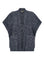 Elaine Poncho in Navy Melange with classic design and front patch pockets