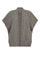 Elaine Poncho in Silver Melange with hand-woven texture and utility pockets