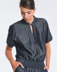 Felicity Fluid Denim Blouse