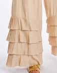 Harlow Wide-Leg Pant with Ruffle Hem | Vanilla