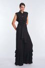 Harlow Sleeveless Wrap Blouse | Black