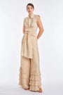 Harlow Sleeveless Wrap Blouse | Vanilla
