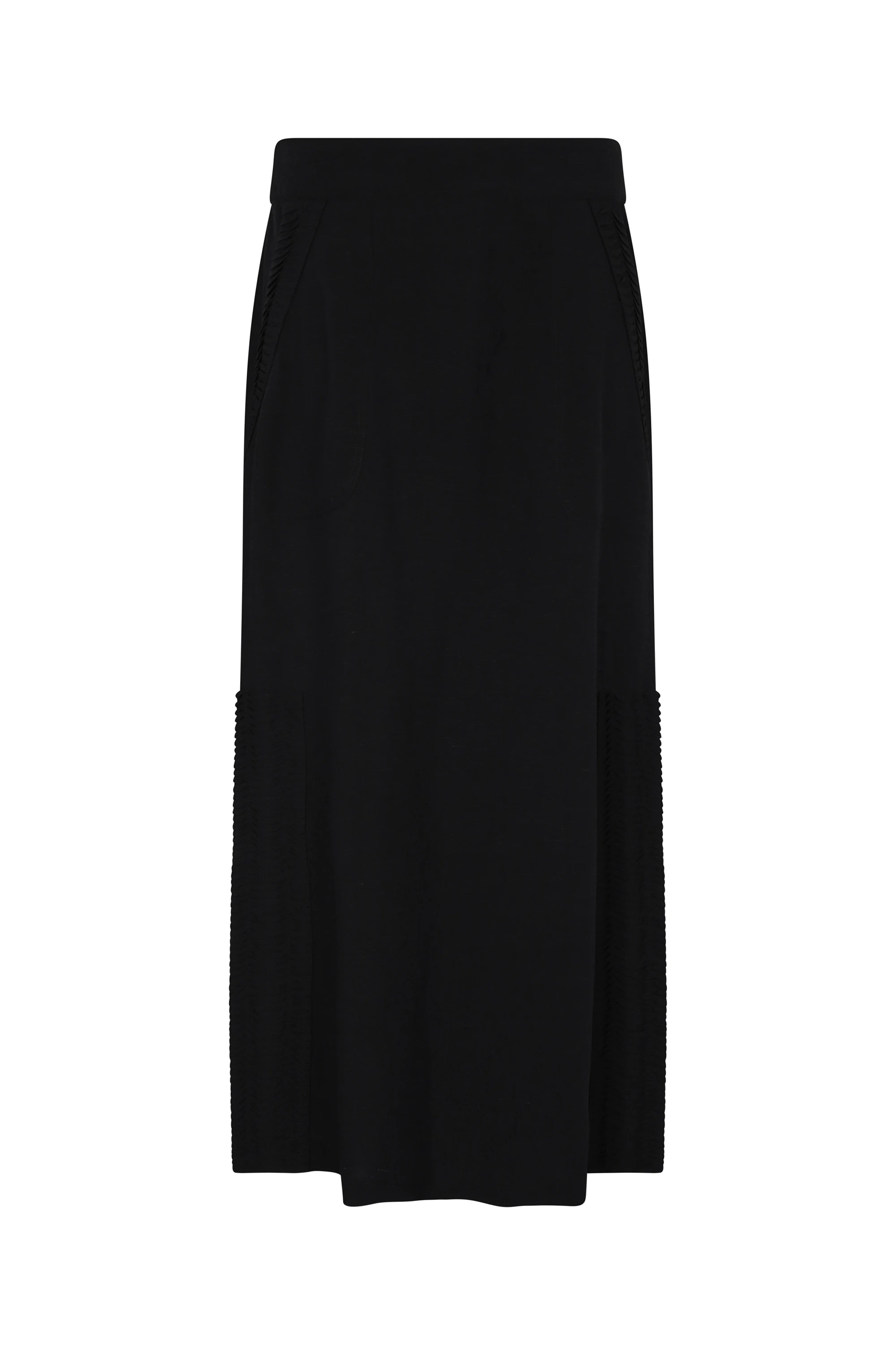 Indigo Linen Blend Skirt | Black