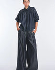 Kendra Denim Tencel Wide-Leg Pant | Navy