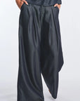 Kendra Denim Tencel Wide-Leg Pant | Navy