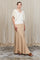 Knitted Alejandra Vest in Ivory Melange with adjustable tie and ruffles