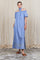 Logan Dress – Hand-Embroidered Midi Dress with Bateau Neckline