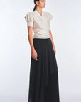 Lucianne Crystal-Cuff Bow Blouse | Off White