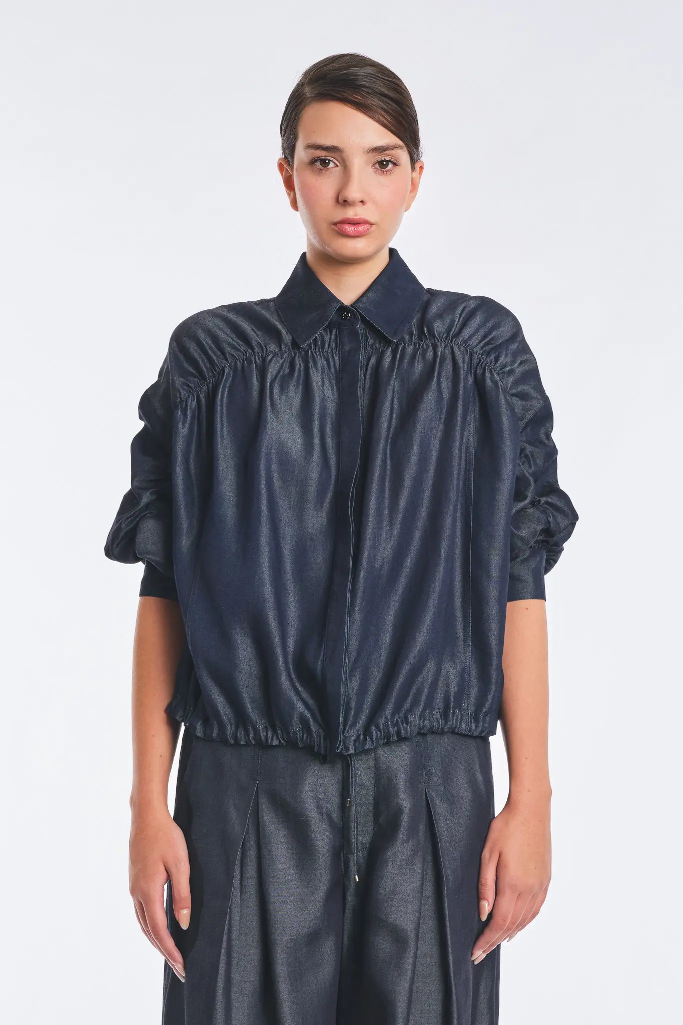 Morgana Fluid Denim Blouse