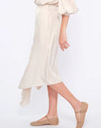 Olenka Asymmetric Ruched Skirt | Pristine