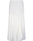 Penny Skirt in Off White with a high-waisted flowing silhouette, offering timeless elegance for any wardrobe.