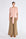 Shelby Blouse in Rose – Linen-blend blouse with round neck, elasticated sleeves, back button closure, and tie hem.