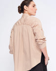 Elegant back view of the Star Blouse in its relaxed, fluid silhouette.