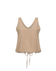 Sutton Drawstring Waist Crop Top | Nude