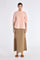 Tatiana Blouse in Rose – Linen blend blouse with shirt collar, hidden button placket, ¾ puff sleeves, and semi-elasticated cuffs.