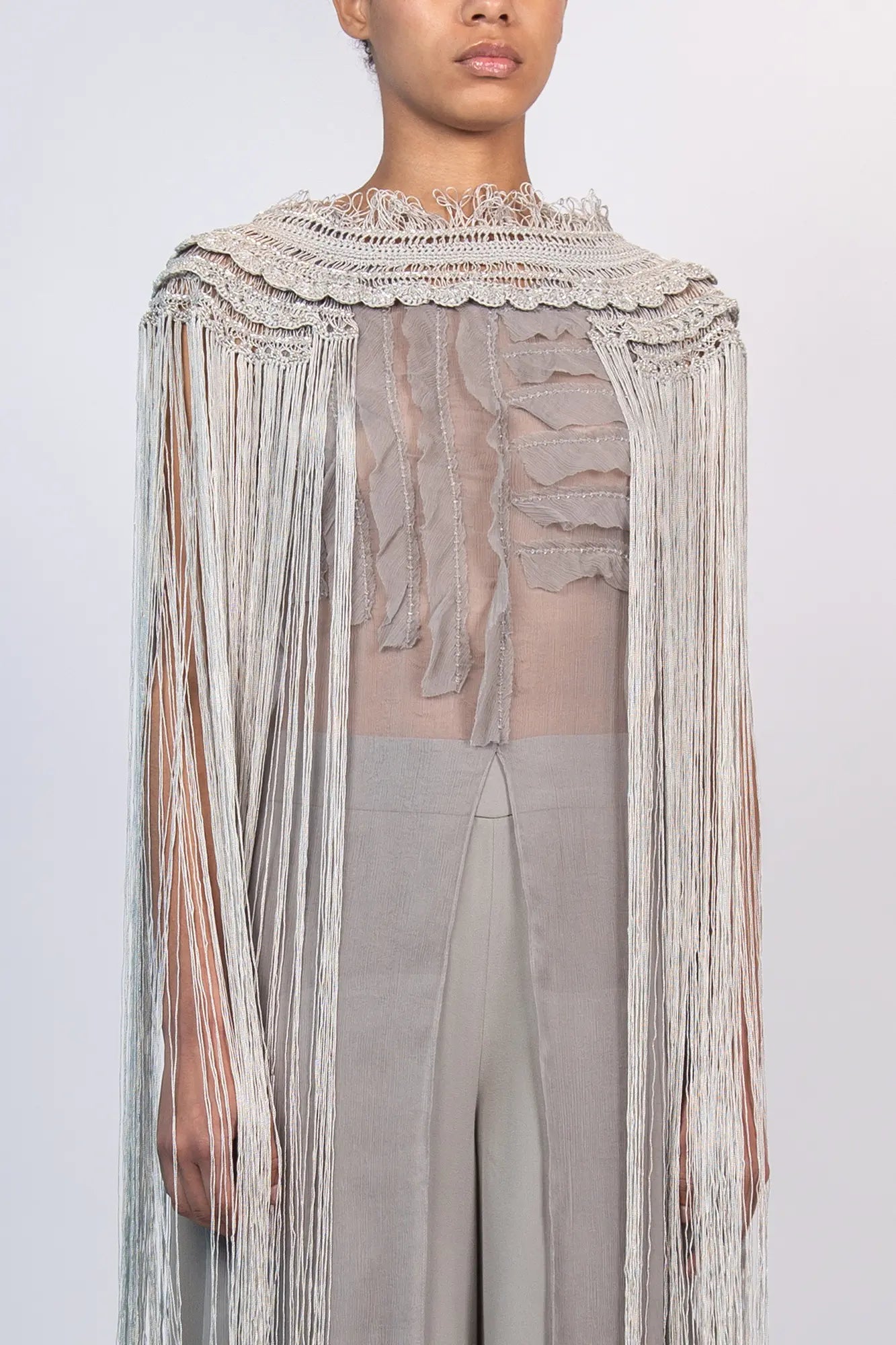 Tiffany Artisan Macrame Peto | Silver