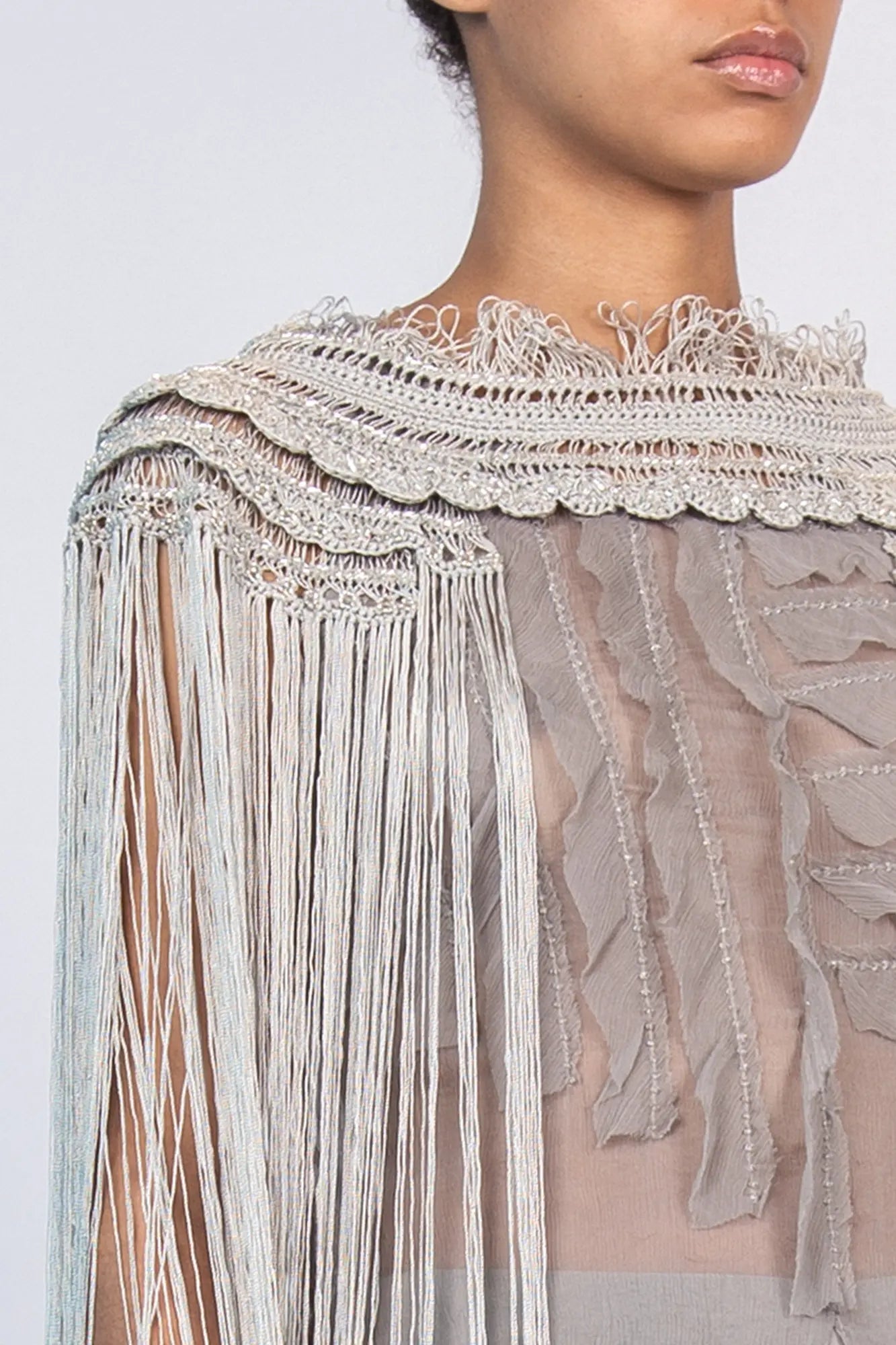 Tiffany Artisan Macrame Peto | Silver