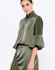 Tilsa Artisan Detail Blouse | Olive