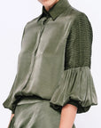 Tilsa Artisan Detail Blouse | Olive
