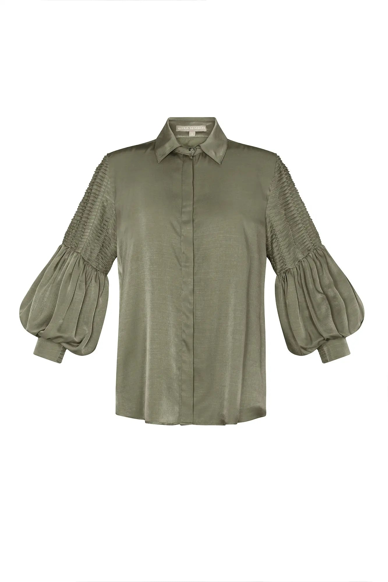 Tilsa Artisan Detail Blouse | Olive