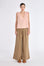 Valencia Blouse in Rose – Elegant sleeveless blouse with drawstring hem and tonal stitching at the armholes.