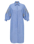 Winnie Blouse – Linen Shirt Dress with Hand Embroidery and Hidden Pockets