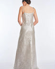 Zahara Metallic Crochet-Tie Maxi Dress | Off White